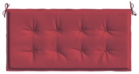Almofadão p/ banco de jardim tecido oxford vermelho tinto