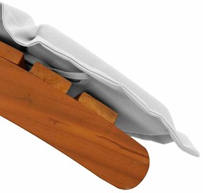 Conjunto de Espreguiçadeiras com Almofadas 2 pcs Cinza Claro Madeira S