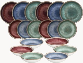 Conjunto de loiça em porcelana Moon, 6 pessoas, conjunto de 18