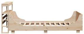 Cama sem colchão 75x190 cm madeira de pinho maciça