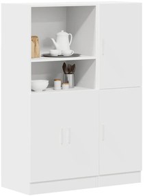 vidaXL 2 pcs armário de cozinha conjunto derivados de madeira branco