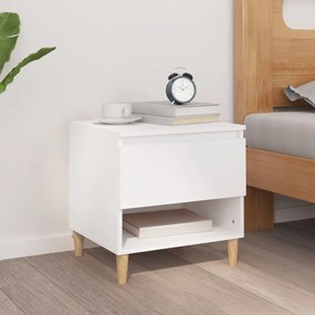 vidaXL Mesa de cabeceira 50x46x50 derivados de madeira branco