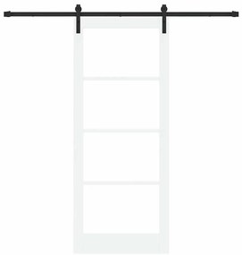 Porta Deslizante com Conjunto de Ferragens 'ORKDAL'Branca 86x211 cm