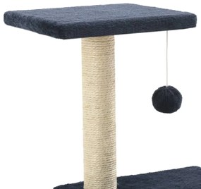 Árvore p/ gatos c/ postes arranhadores sisal 65 cm azul escuro