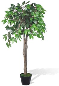 241360 vidaXL Planta artificial, ficus, com vaso, 110 cm