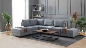 Sofá-Cama de Canto Fly – Cinzento – 210x70x280 cm