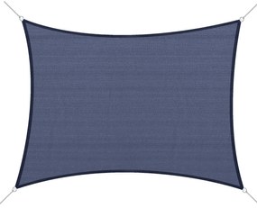 Outsunny Vela de Sombra Retangular 4x6 m Toldo HDPE Proteção UV Jardim Pátio Resistente Intempéries Aneis em D Cordas Azul | Aosom Portugal
