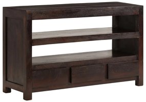 Móvel TV madeira de acácia maciça 90x30x55 cm castanho escuro
