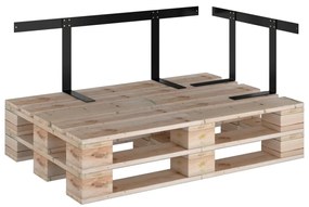 Encosto para sofá de paletes 110 cm ferro preto