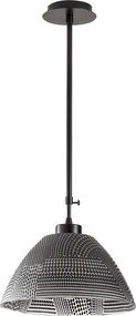 Candeeiro de Teto Bornova – Preto e Dourado – Diâmetro 30 cm, Altura 8