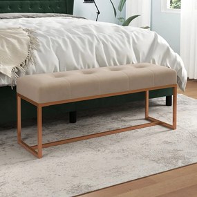 350604 vidaXL Banco 110x36x45 cm veludo bege