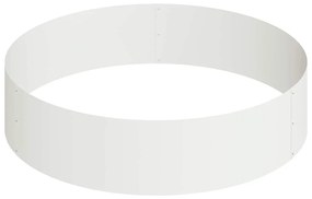 Vaso de Metal Aço/Branco Aço revestido a pó Grande Vasos