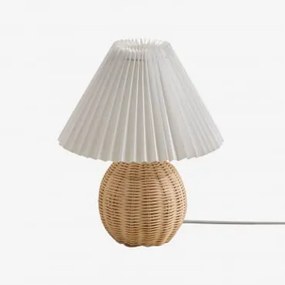 Candeeiro De Mesa Em Rattan E Papel Oliag Natural - Sklum