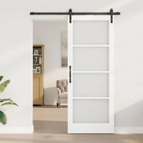 Porta Deslizante vidaXL com Conjunto de Ferragens 'ORKDAL'Branca 83x21