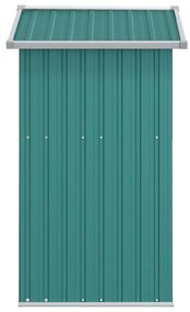 Abrigo de jardim 126x97,5x177 cm aço galvanizado verde