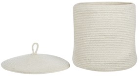 Conjunto de 2 cestos em algodão branco SILOPI Beliani