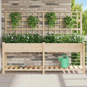 vidaXL Vaso de Jardim com prateleira Bege 203.5 x 54 x 152.5 cm