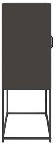 Aparador alto 68x39x107 cm aço preto