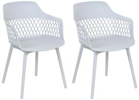 Conjunto de 2 cadeiras de jantar cinzentas claras ALMIRA Beliani