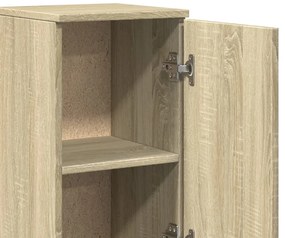 3 pcs conj. móveis casa banho derivados madeira carvalho sonoma