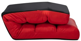 Colchão dobrável couro artificial vermelho