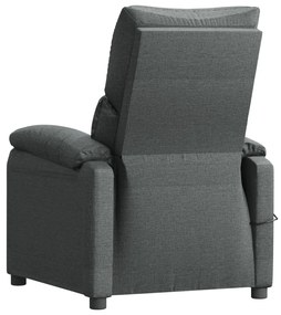 Poltrona de massagens tecido cinzento-escuro