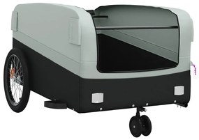 Reboque para bicicleta 45 kg ferro preto e cinza