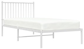 Estrutura de cama com cabeceira 90x200 cm metal branco