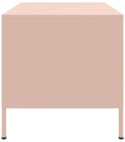 Mesa de centro 68x50x50,5 cm aço rosa
