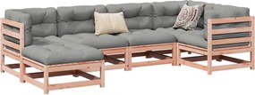 vidaXL 6 pcs conj. sofás jardim madeira abeto-de-douglas