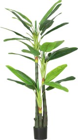 Planta Artificial Bananeira, 70 x 60 x 180 cm, 18 Folhas Realistas, Verde