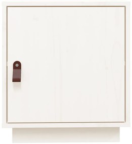 Mesas de cabeceira 2 pcs 40x34x45 cm pinho maciço branco