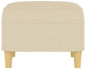 Apoio de pés 60x50x41 cm tecido cor creme