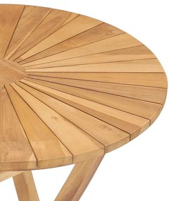 Mesa de jardim dobrável Ø 60 cm madeira de teca maciça