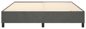 Estrutura de cama sem colchão 180x200 cm veludo cinzento-escuro