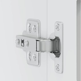 Armário de parede de cozinha com porta de vidro Porto branco
