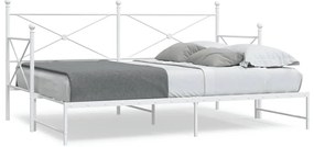 vidaXL Cama de dia com gavetão sem colchão 80x200 cm aço branco