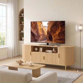 Móvel de TV, 140 x 40 x 55 cm, Tomadas Integradas, Cor Carvalho