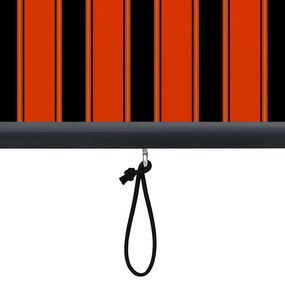 Estore de rolo para exterior 120x250 cm laranja e castanho