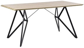 Mesa de jantar em castanho claro 160 x 90 cm BUSCOT Beliani