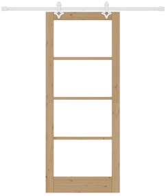 Conjunto de Porta Deslizante vidaXL com Hardware 83x202 cm Madeira Sól