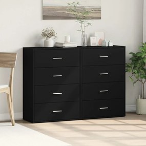 Aparadores 2 pcs 60x31x84 cm derivados de madeira preto