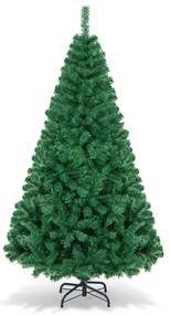 Árvore de Natal artificial articulada em PVC com suporte de metal sólido - 2,13 m