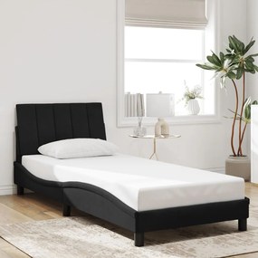 Estrutura de cama c/ luzes LED 80x200 cm veludo preto