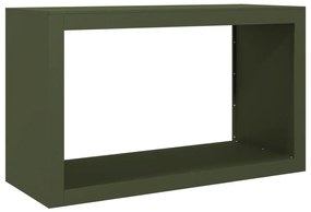 Suporte para lenha 100x40x60 cm aço verde