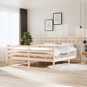 vidaXL Estrutura de cama 180x200 cm super king madeira maciça