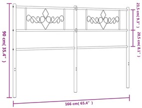 Cabeceira de cama 160 cm metal preto