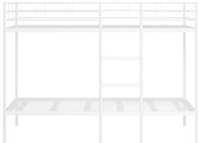 Beliche sem colchão 100x200 cm aço branco