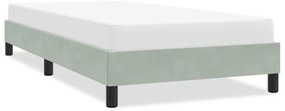 vidaXL Estrutura de cama sem colchão 90x220 cm veludo cinzento-claro