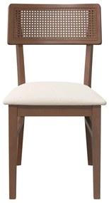 Cadeiras de jantar com almofadões 2 pcs madeira maciça castanho